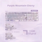 Purple Mountain Cherry 104+4 / 26 PBT Backlit Keycaps Set Cherry Profile for MX Switches Mechanical Gaming Keyboard